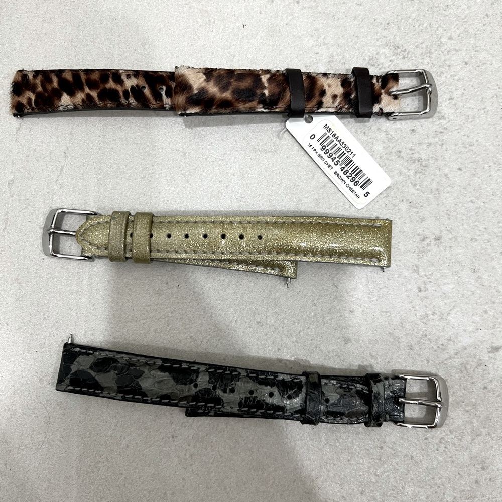 Michele Leather Watchband Bundle